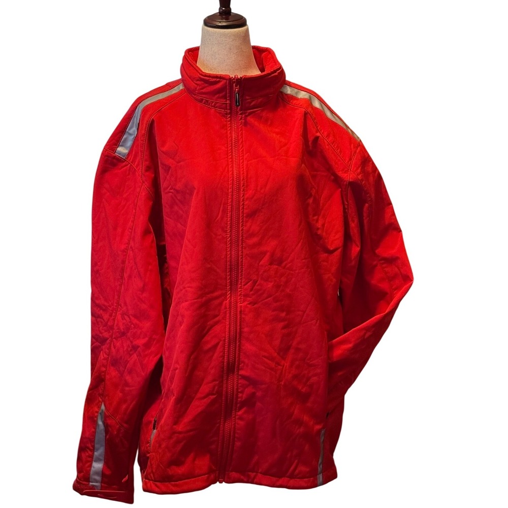WEARGUARD Red Polyester Full Zip Hooded Jacket XL Style 82010‎